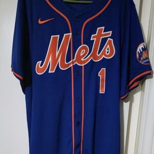 Nwot Nike Blue Mets McNeil Jersey with Orange Details